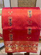Sindoori: Deep Rust Swarnachuri with Gold Butti
