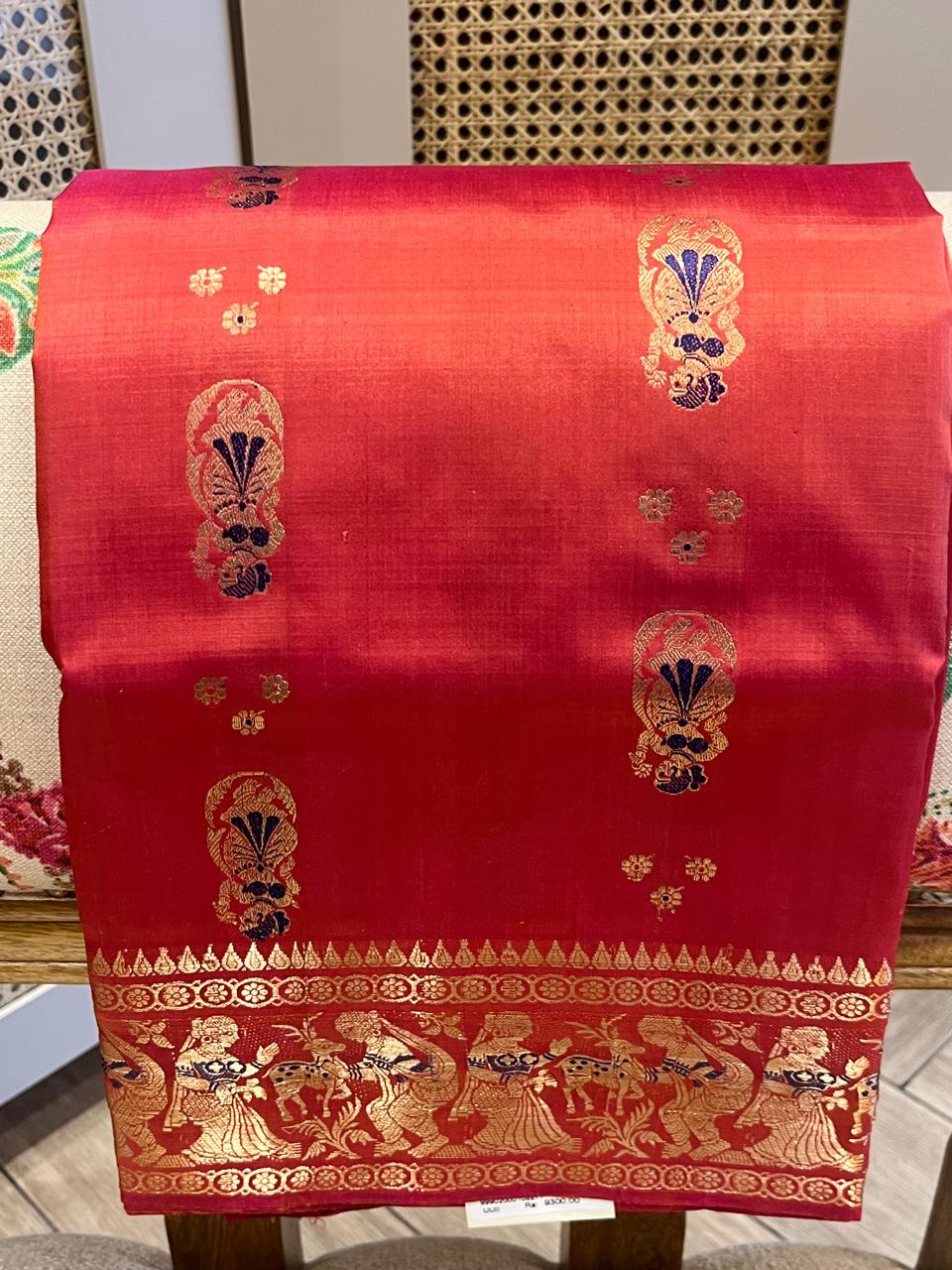 Sindoori: Deep Rust Swarnachuri with Gold Butti