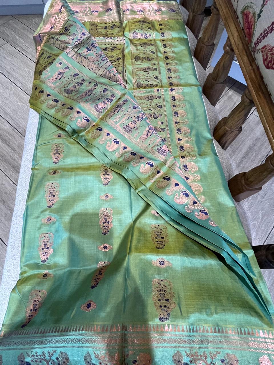 Vanashree: Sage Green Swarnachuri with Royal Procession