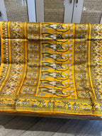 Saptaparna: Minakari Deep Harvest Gold Baluchari