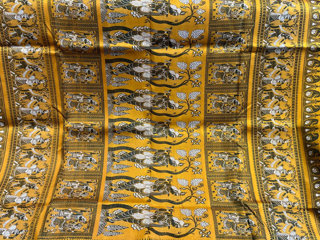 Saptaparna: Minakari Deep Harvest Gold Baluchari