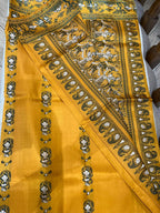 Saptaparna: Minakari Deep Harvest Gold Baluchari