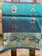 Neelambari: Minakari Peacock Teal Swarnachuri