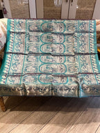Aranya: Bottle Green Baluchari with Floral Butti