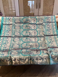 Neelambari: Minakari Peacock Teal Swarnachuri