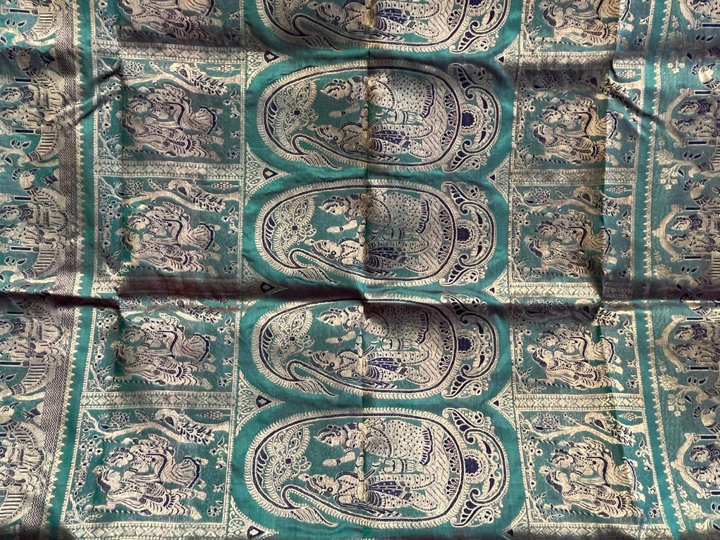 Neelambari: Minakari Peacock Teal Swarnachuri