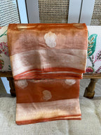 Taamra: Rust Pure Tissue Banarasi