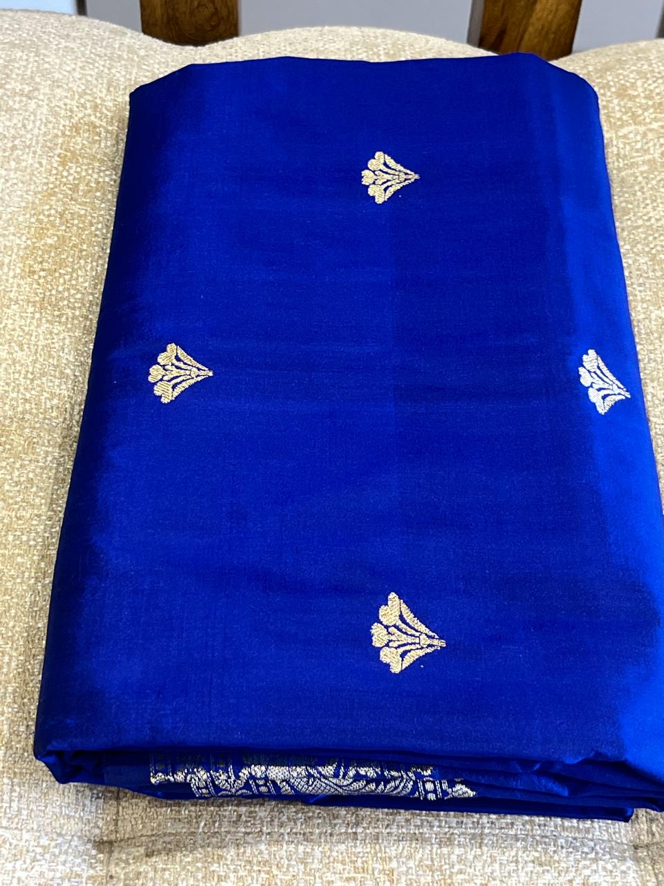 Ishani: Royal Blue Katan Silk Kadhuwa Benarasi