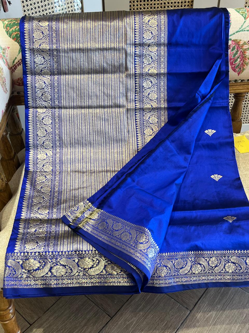 Ishani: Royal Blue Katan Silk Kadhuwa Benarasi