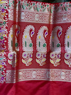 Amara: Regal Red Pure Katan Kadhua Benarasi