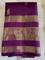 Oodha: Reta Pett Border, Deep Purple Kanjeevaram