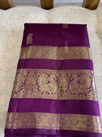 Oodha: Reta Pett Border, Deep Purple Kanjeevaram