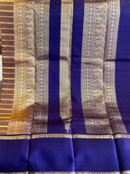 Kansya: Copper-Brown Veldhari Kanjeevaram, Gap Border
