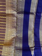 Kansya: Copper-Brown Veldhari Kanjeevaram, Gap Border