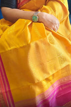 Marigold: Veldhari Kanjeevaram, Korvai Rudraksham Border