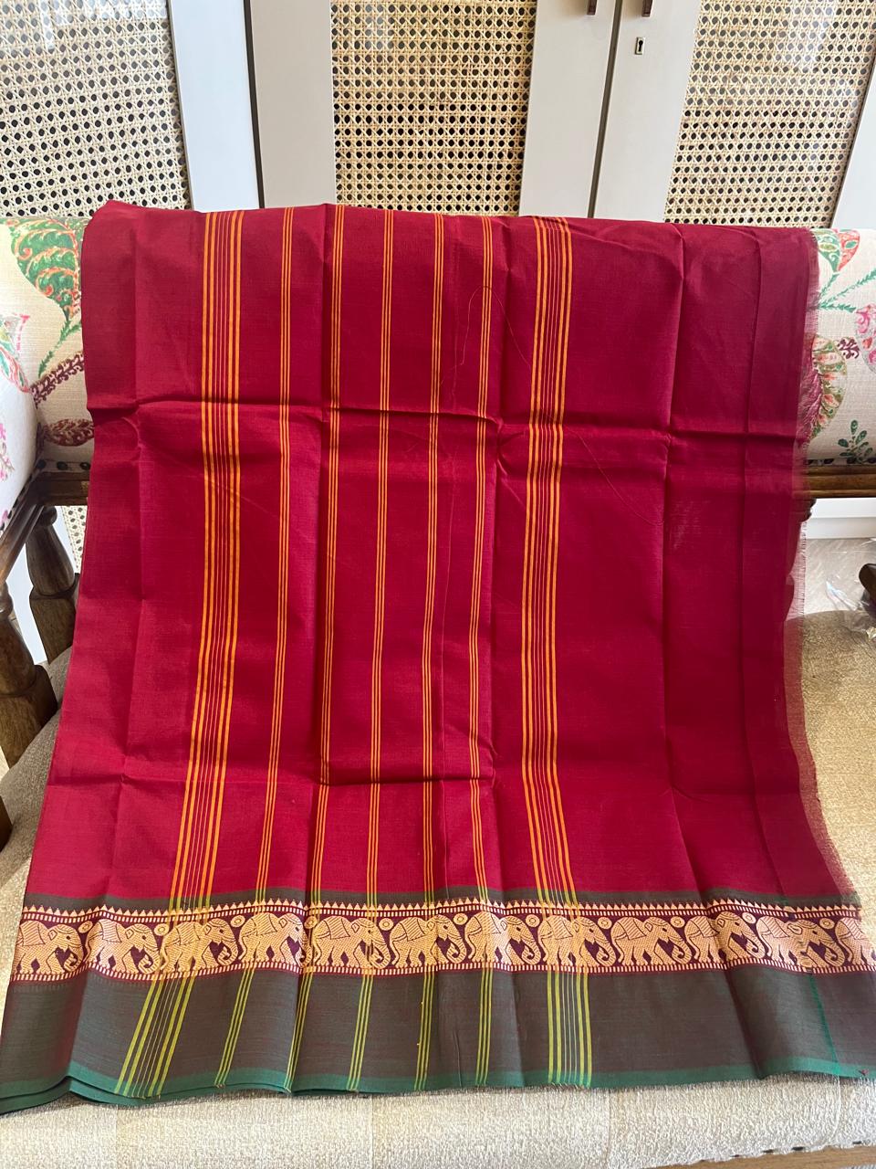 Gajendra: Pure Kanchipuram Cotton Saree