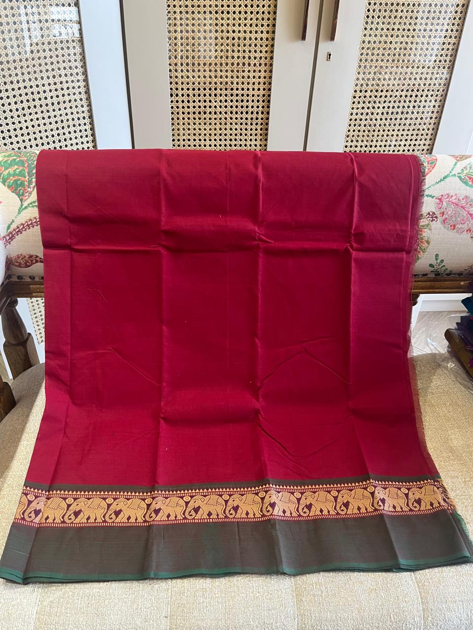 Gajendra: Pure Kanchipuram Cotton Saree